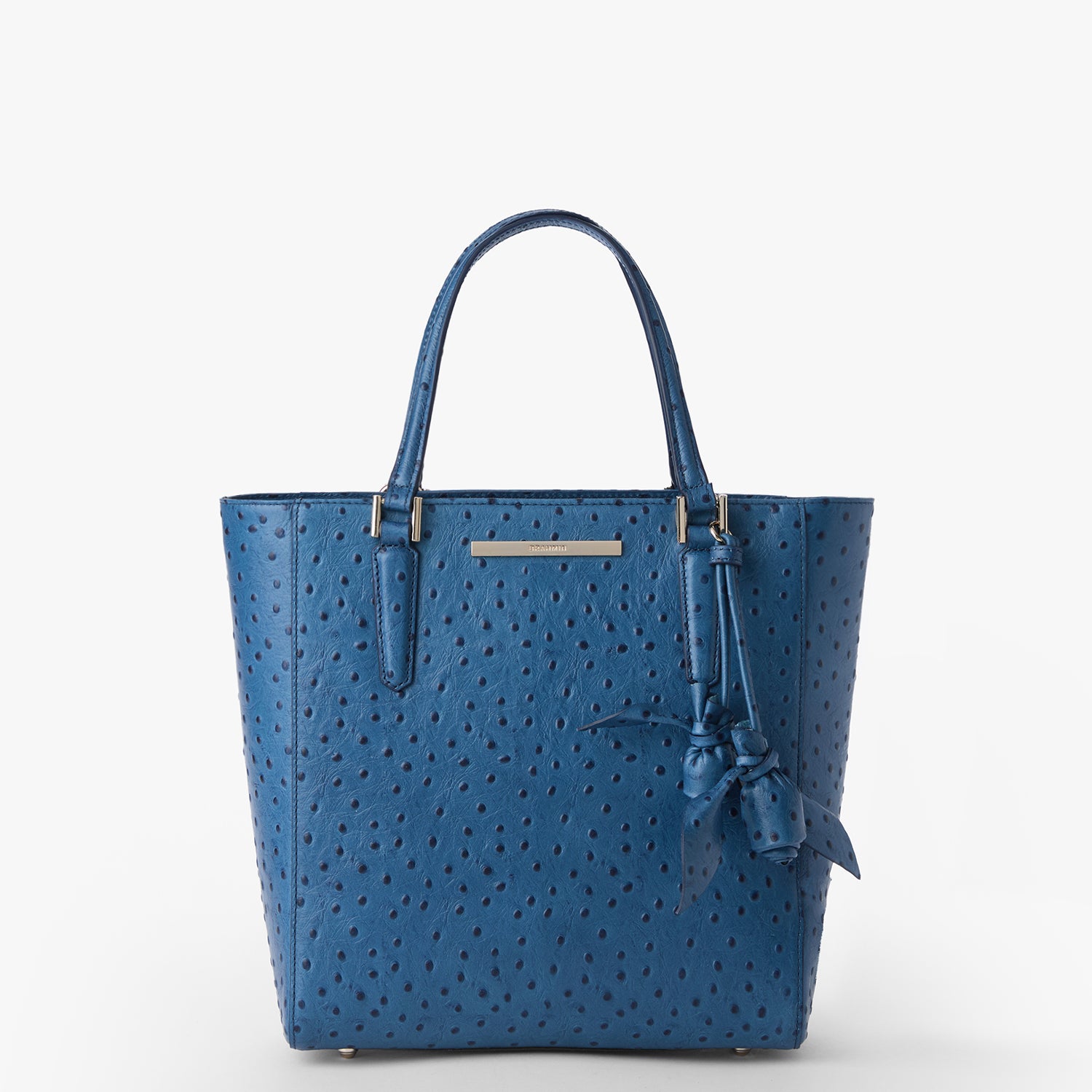 Harrison Satchel | Blue Lady Ostrich | BRAHMIN