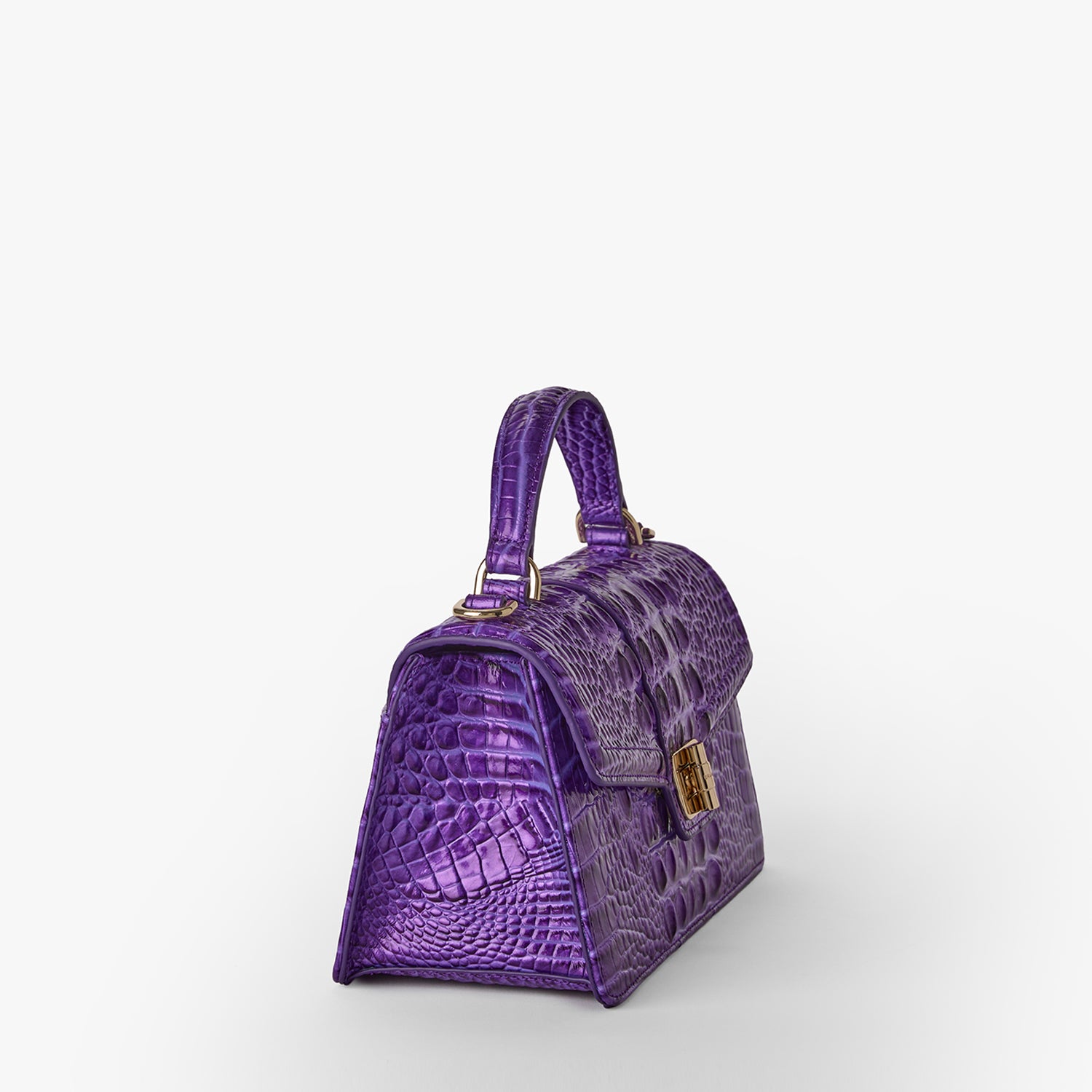 ANDREA PFISTER 紫ハンドバッグ Genie | Cosmic Purple Melbourne | BRAHMIN