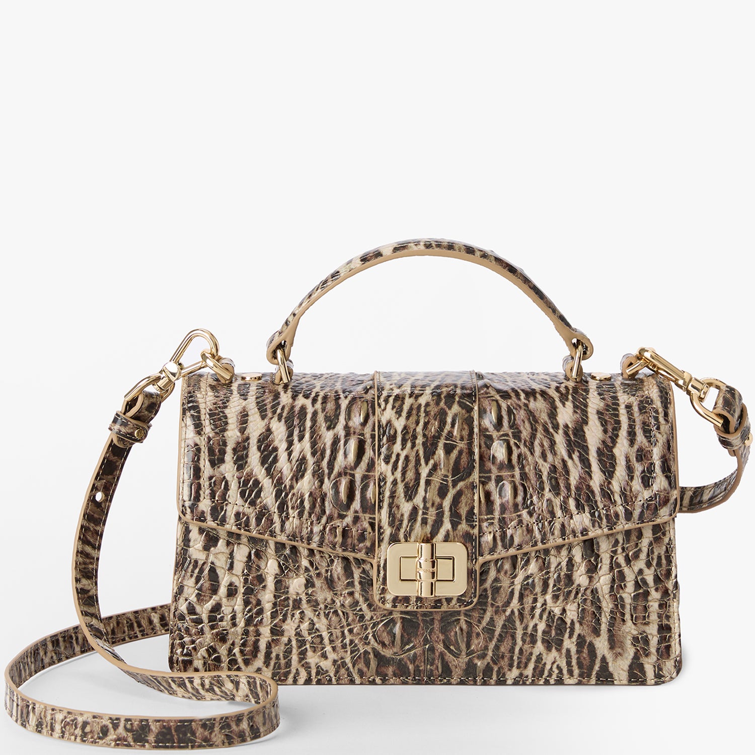 Jane Mini Leather Wallet | Pecan Melbourne | BRAHMIN