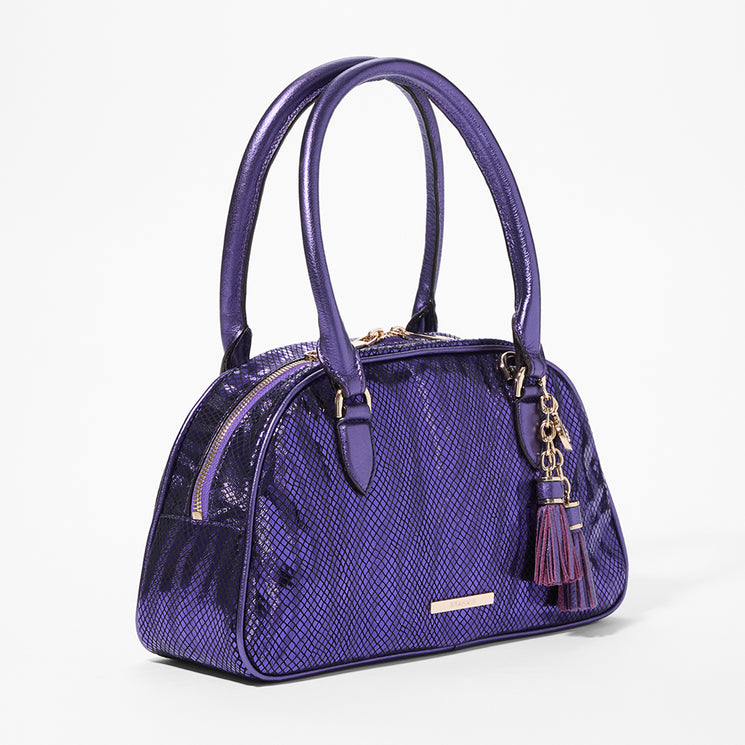Purple Curio Angie Satchel Side View