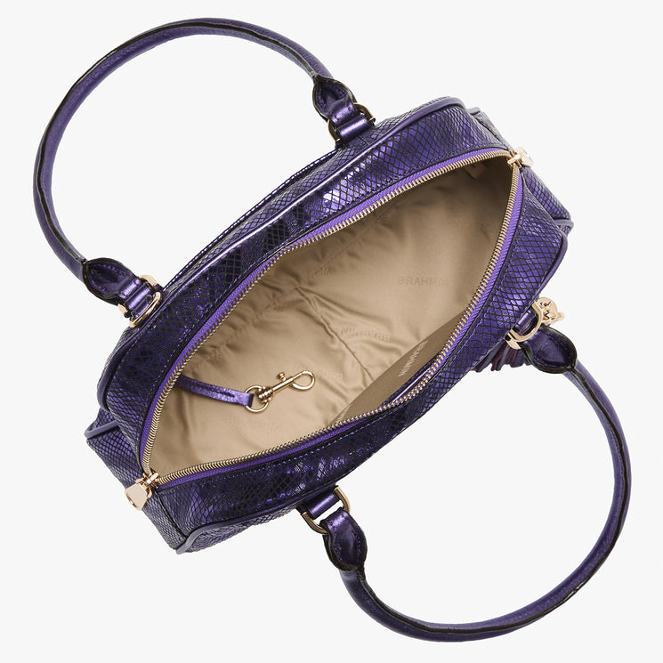 Purple Curio Angie Satchel Open Top View