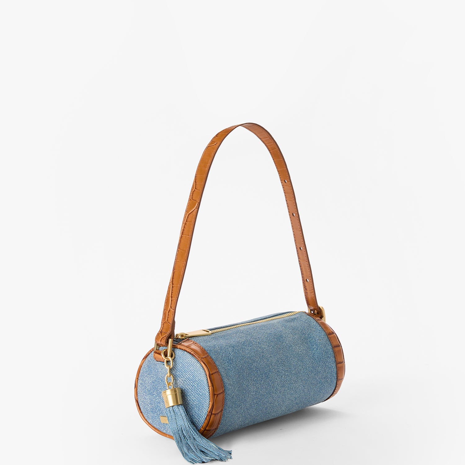 バッグ 3way Bamboo light denim flap bag 3way Bamboo light denim flap bag Ruffle Denim Crossbody Bag