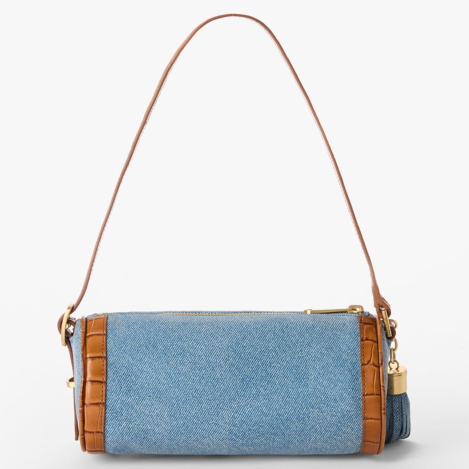 3way Bamboo light denim flap bag Ruffle Denim Crossbody Bag