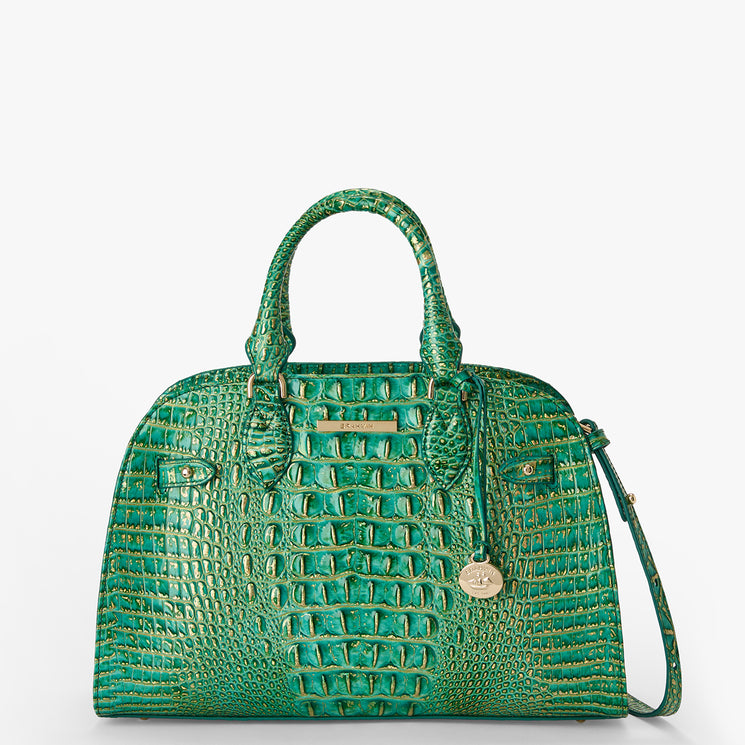 Jungle Jewel Melbourne Angelina Satchel Front View With Strap