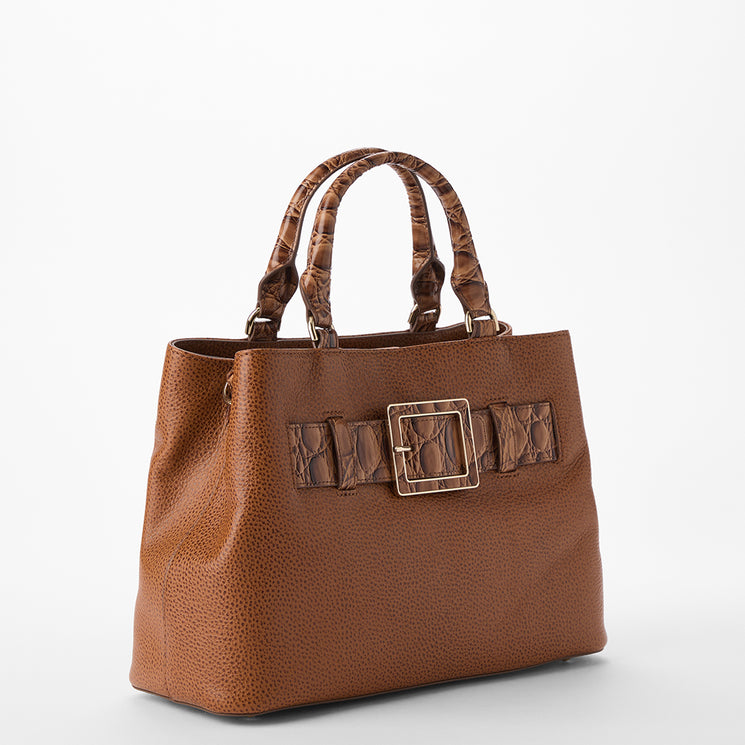 Cinnamon Cumulus Small Denise Satchel Front View