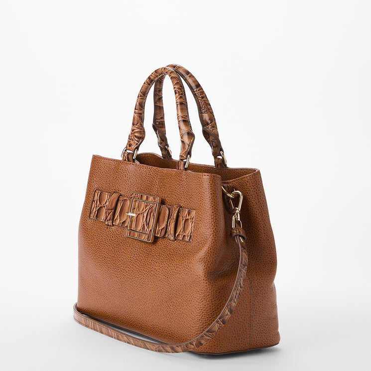 Cinnamon Cumulus Small Denise Satchel Side View