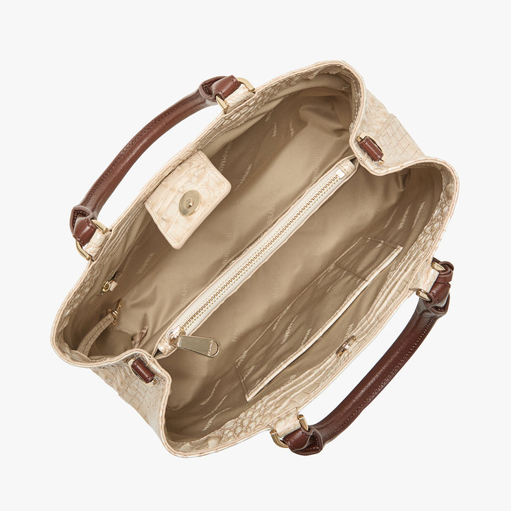Multi Banyan	Small Denise Satchel Open Top View