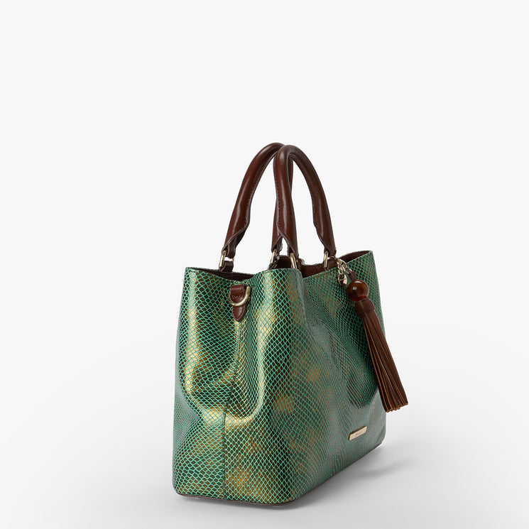 Dark Green Valley	Small Denise Satchel Side View