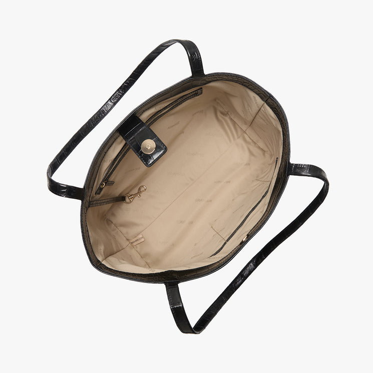Black Alba Mona Tote Open Top View