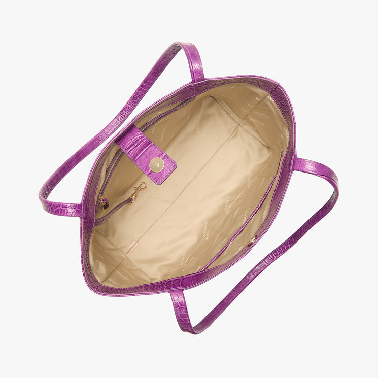 Purple Alba Mona Tote Open Top View
