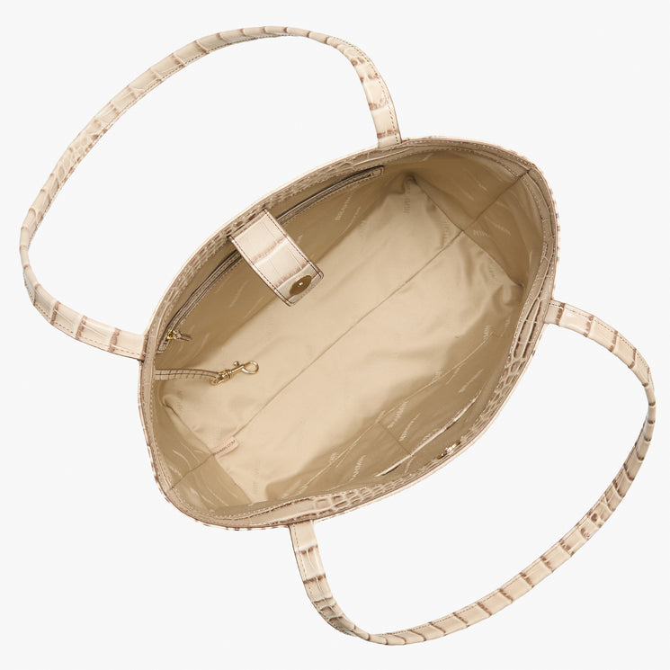 Warm Gray Alba Mona Tote Open Top View