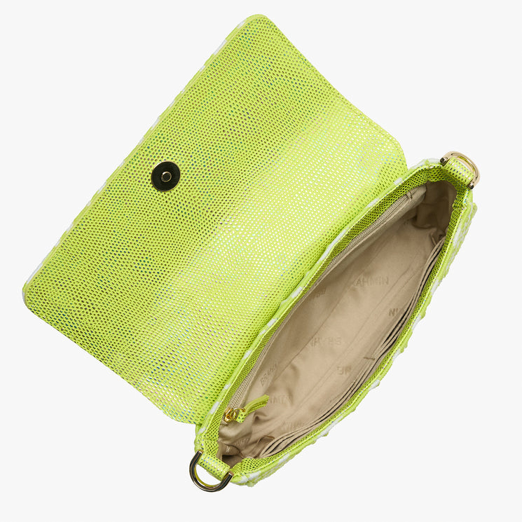 Lime Brahmin Luxe Leisure	Ayla Crossbody Open Top View