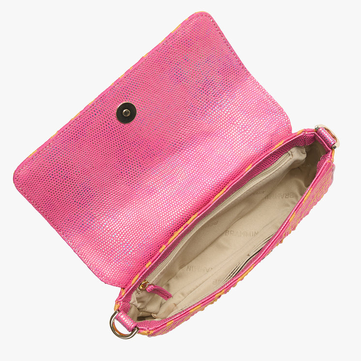 Passion Fruit Brahmin Luxe Leisure	Ayla Crossbody Open Top View