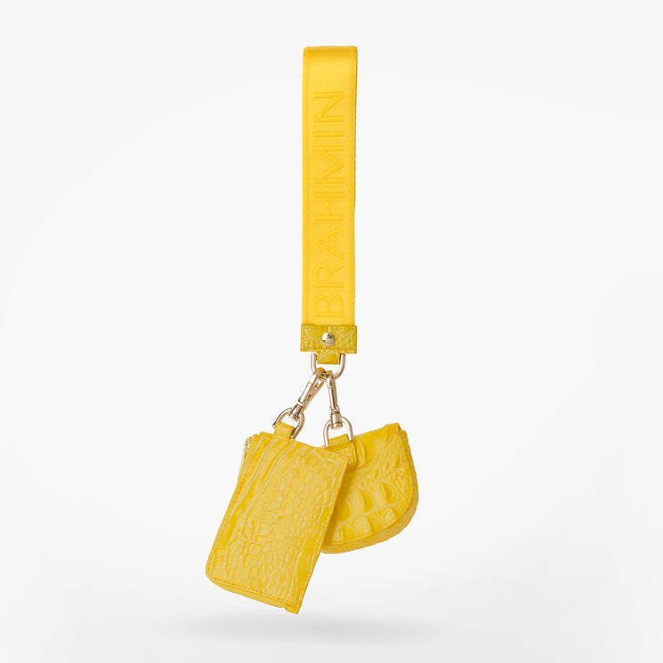 Vivid Yellow Melbourne Etta Wristlet Back View
