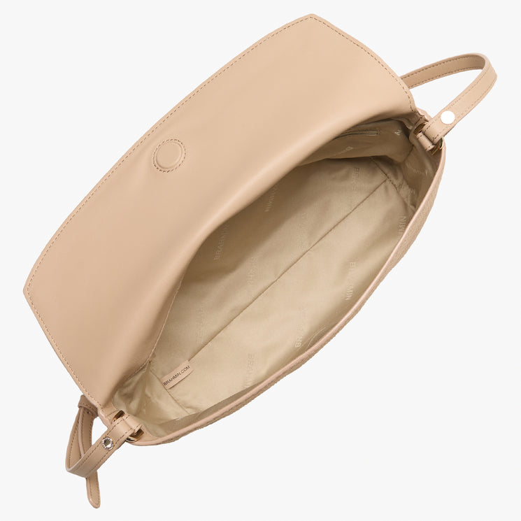 Tan Dawnlight Kalina Clutch Open Top View
