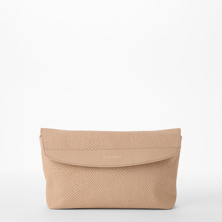 Tan Dawnlight Kalina Clutch Front View