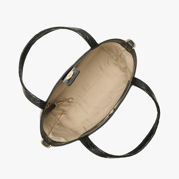 Black Alba Small Mona Tote Open Top View