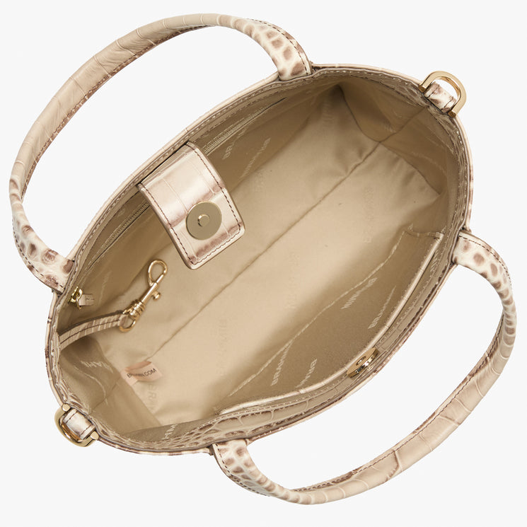 Warm Gray Alba Small Mona Tote Open Top View