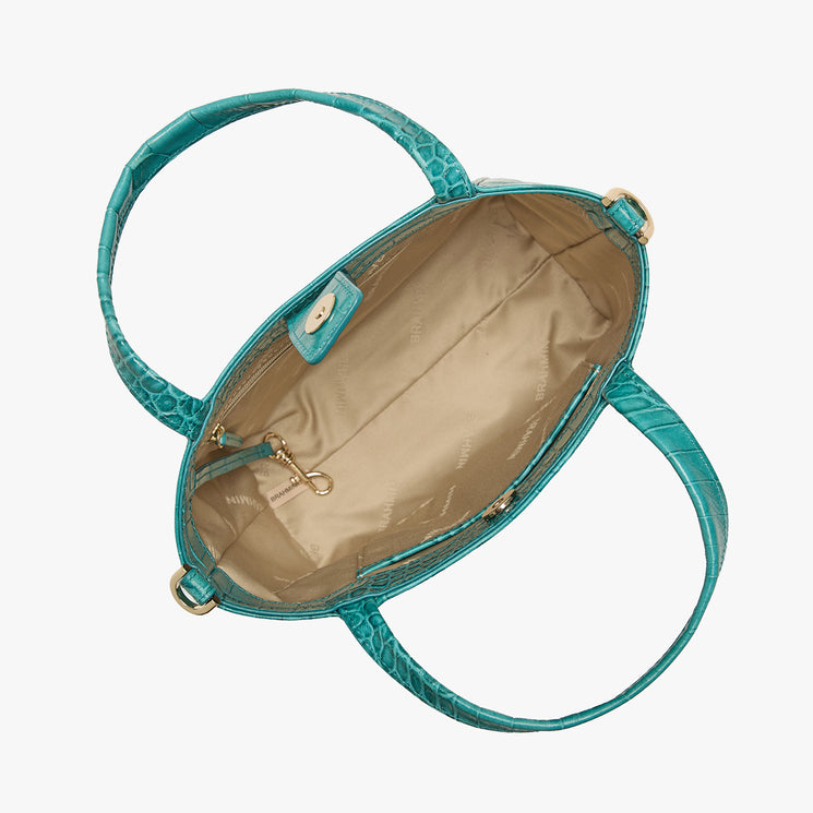 Turquoise Stone Alba Small Mona Tote Open Top View