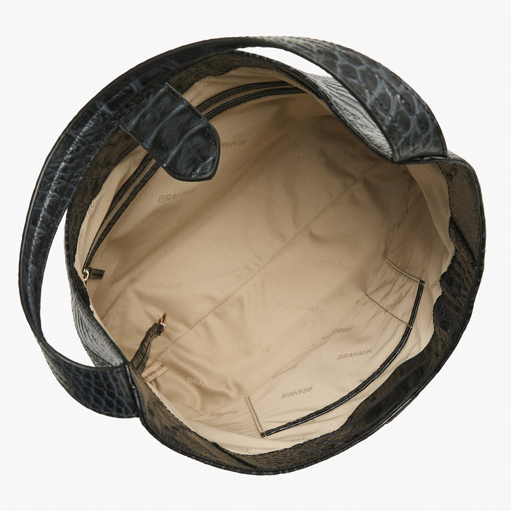 Black Samos	Gwynne Shoulder Bag Open Top View