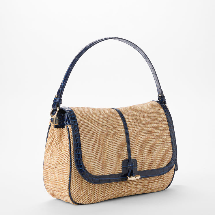 Navy Windswept Jolene Shoulder Bag Side View