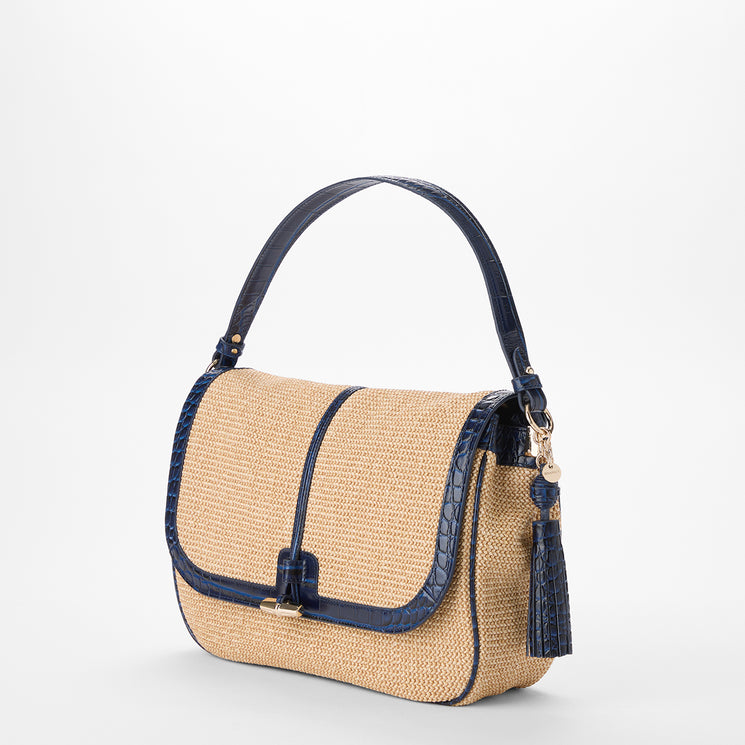 Navy Windswept Jolene Shoulder Bag Side View