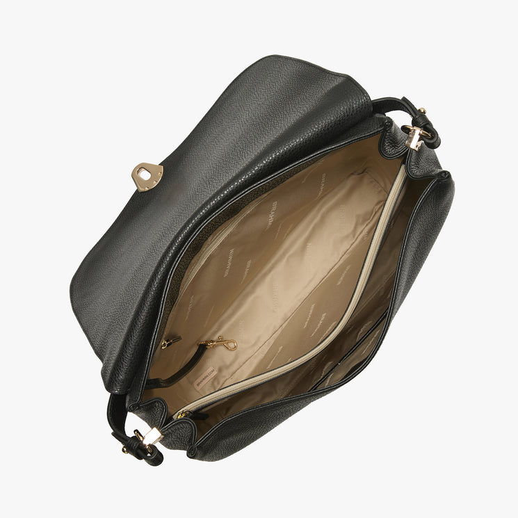 Black Basel Jolene Shoulder Bag Open Top View