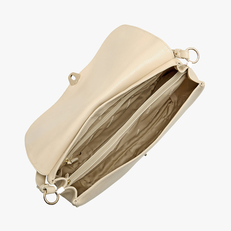 Ivory Basel Jolene Shoulder Bag Open Top View