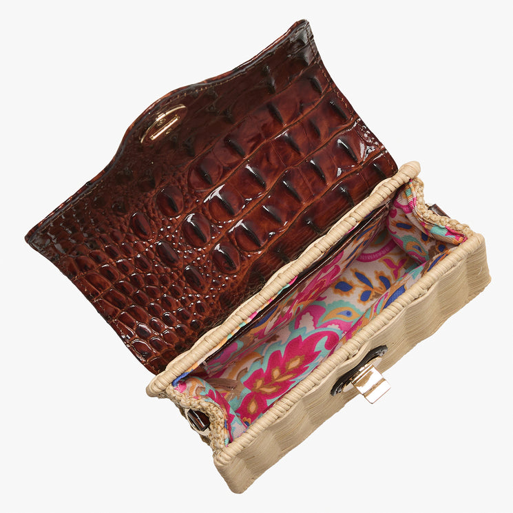 Pecan Maison Liliana Crossbody Open Top View