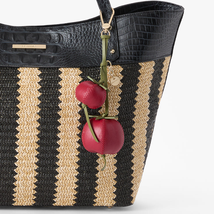 Salsa Samos Tomato Leather Hangoff Front View On Handbag