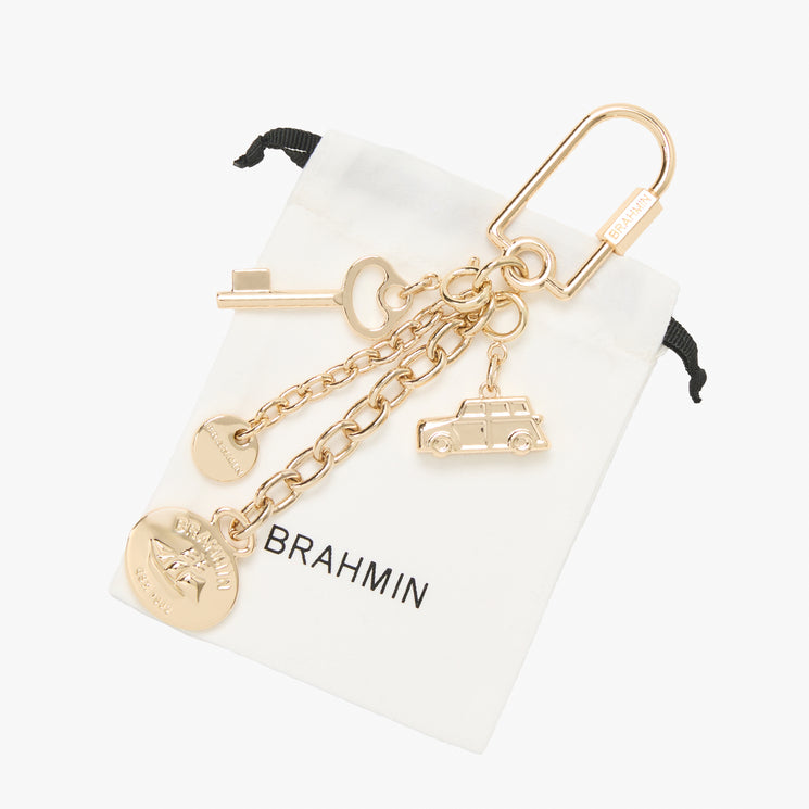 Light Gold Charms Lock Clip with Charms Cluster Charm View 