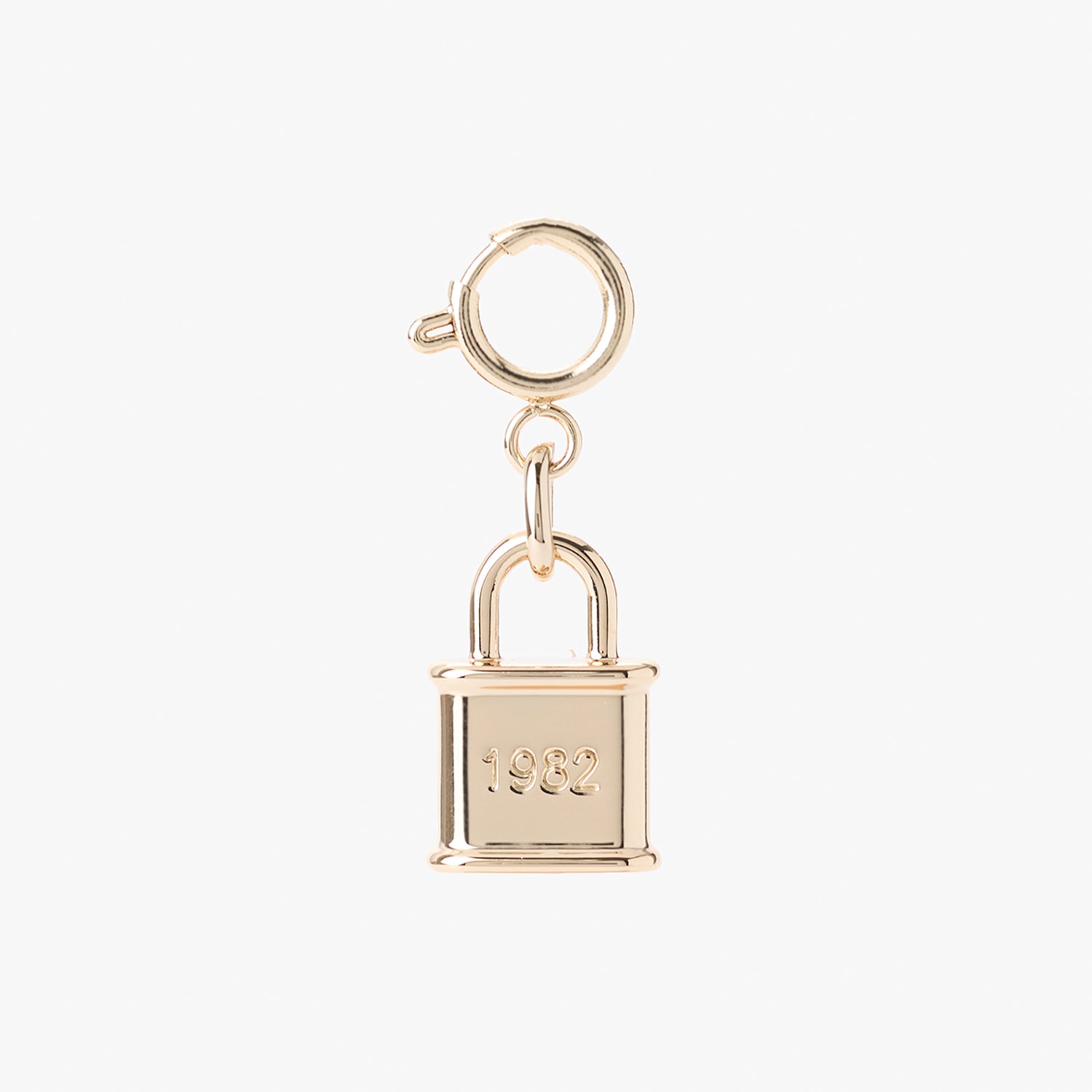 1982 Padlock | Light Gold Charm | BRAHMIN