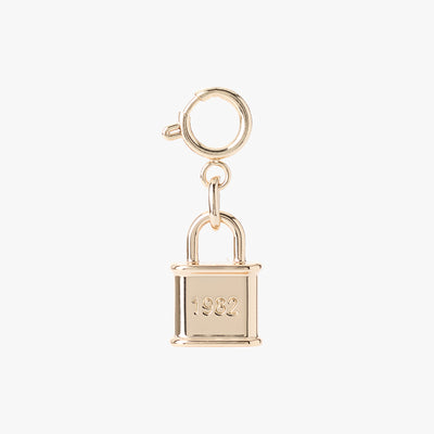 Light Gold Charms 1982 Padlock Front View