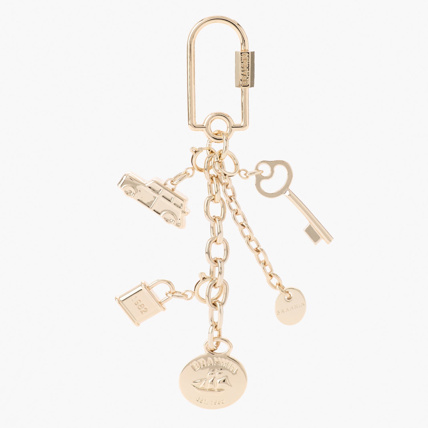 1982 Padlock | Light Gold Charm | BRAHMIN