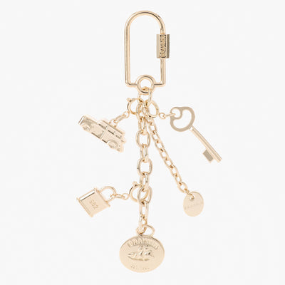 Light Gold Charms 1982 Padlock Chain Cluster View 