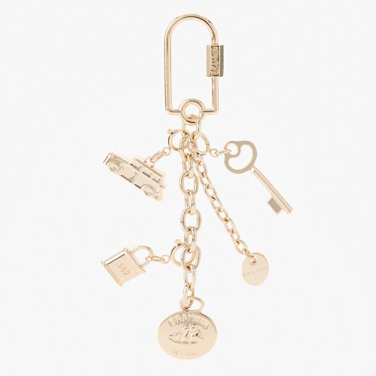 Light Gold Charms 1982 Padlock Chain Cluster View 