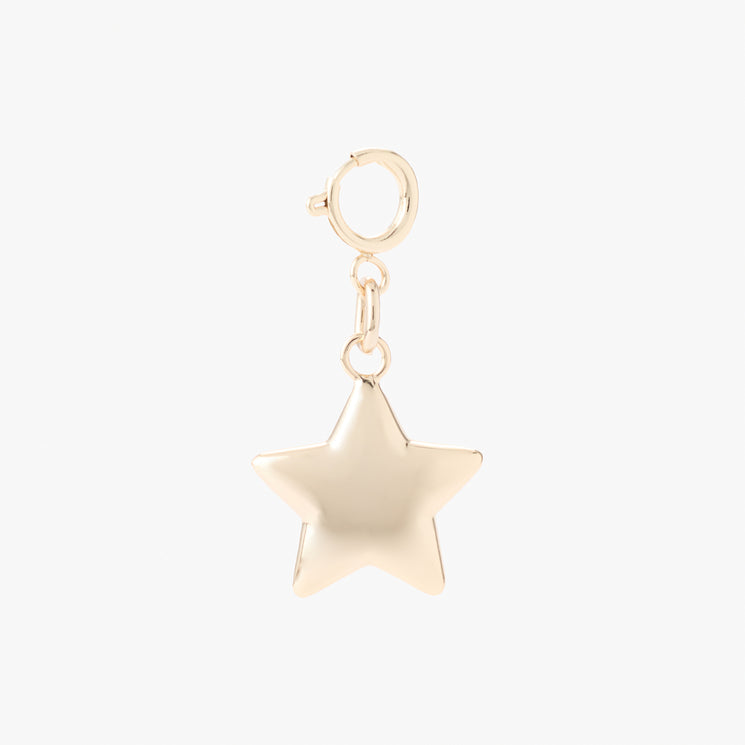 Light Gold Charms Small Star Front View 