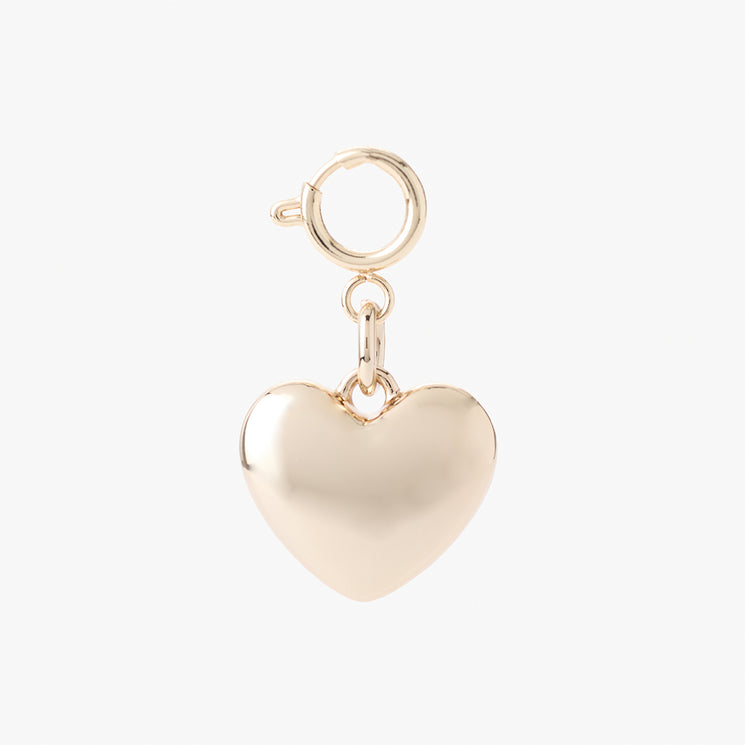 Light Gold Charms Small Heart Front View 
