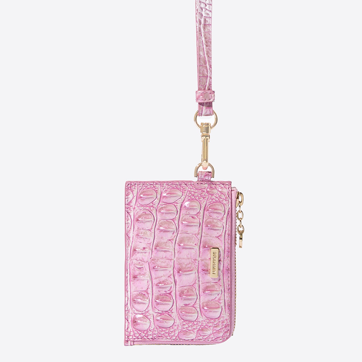 Daisy Leather Wristlet | Pecan Melbourne | BRAHMIN