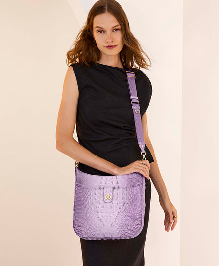 Gentle Lavendar Leia Crossbody On Model