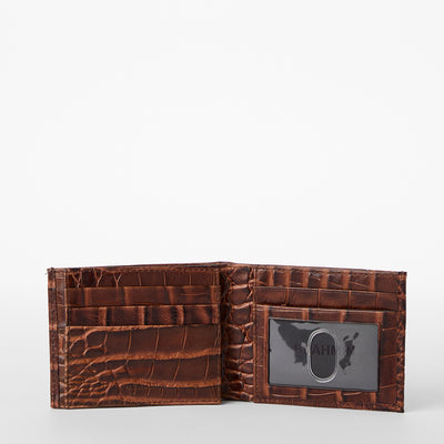 Chestnut Baypoint Bifold Wallet Open Top View 