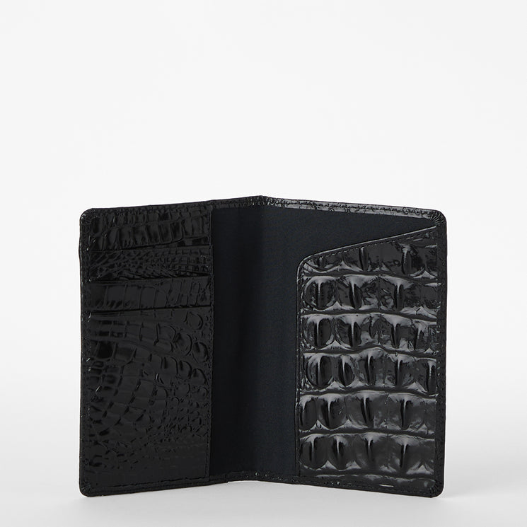 Black Melbourne Passport Wallet Open View 