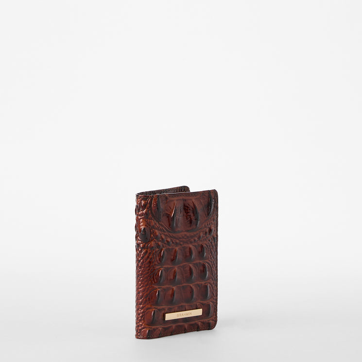 Pecan Melbourne Passport Wallet Side View 