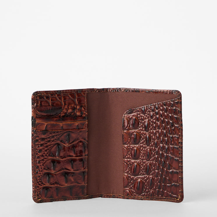 Pecan Melbourne Passport Wallet Open View 