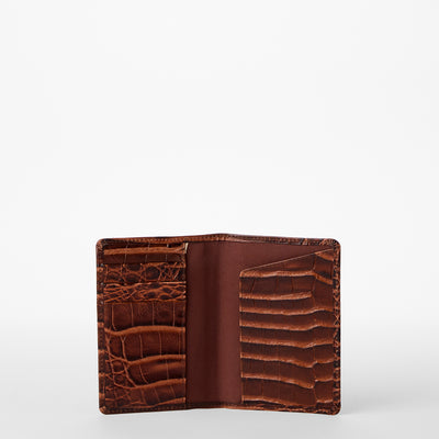 Chestnut Baypoint Passport Wallet Open Top View 