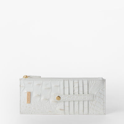 Sea Salt White Melbourne Credit Card Wallet Front View