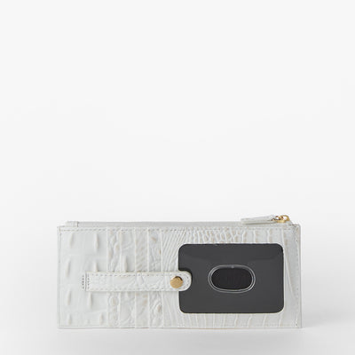 Sea Salt White Melbourne Credit Card Wallet Front View