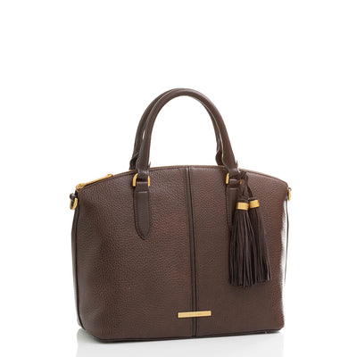 Chocolate Cordoba Duxbury Satchel Side View 