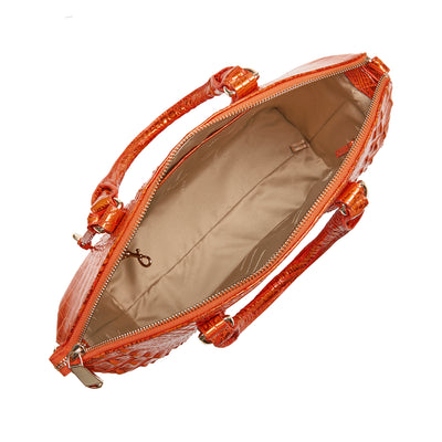 Orange Potion Melbourne Large Duxbury Satchel Open Top View 