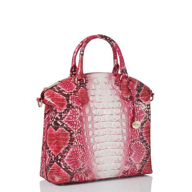 Crown of Hearts Ombre Melbourne Large Duxbury Satchel Side View 